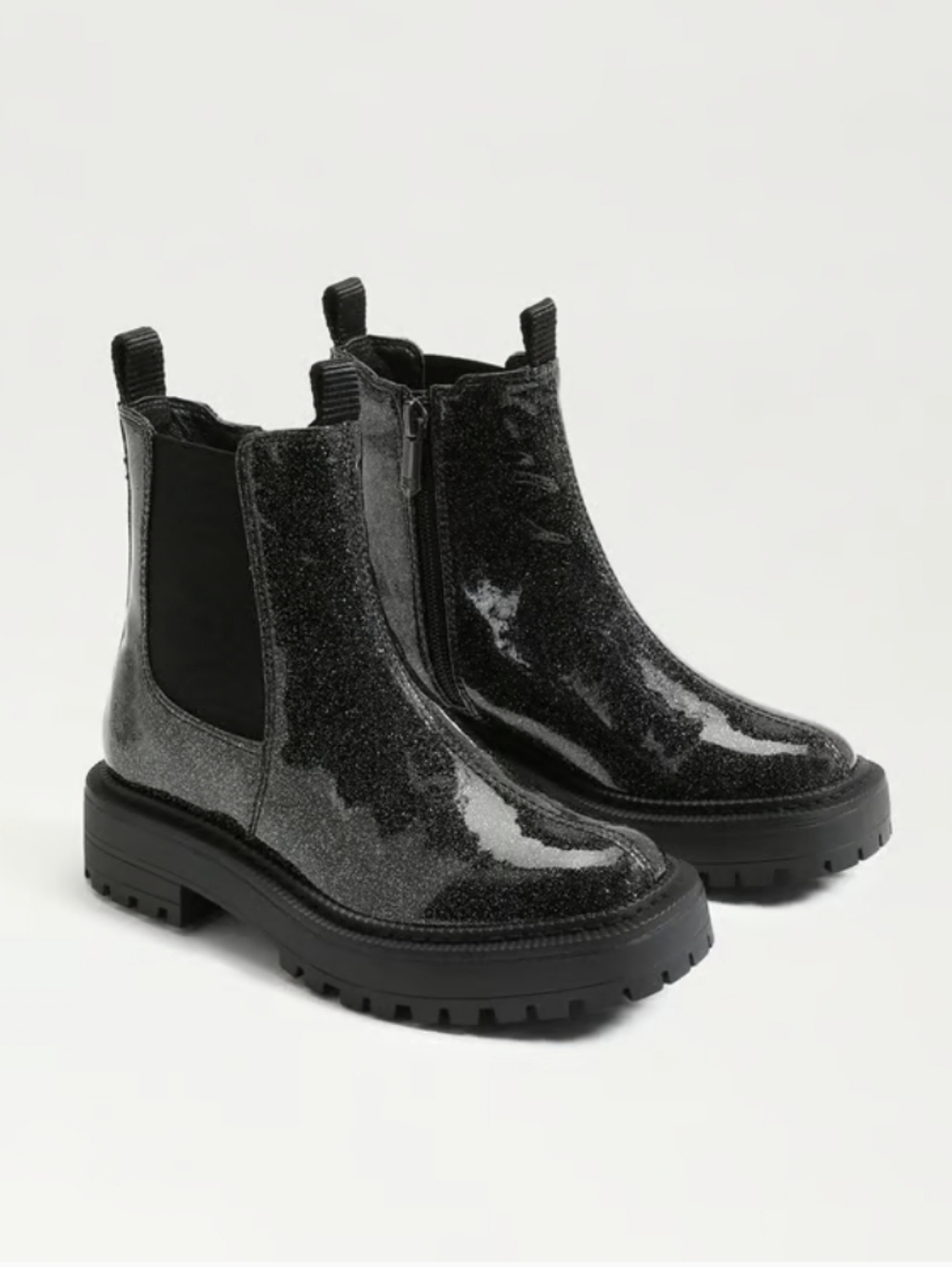 STEVE MADDEN Kids' Jcliche Glitter Chelsea Boot